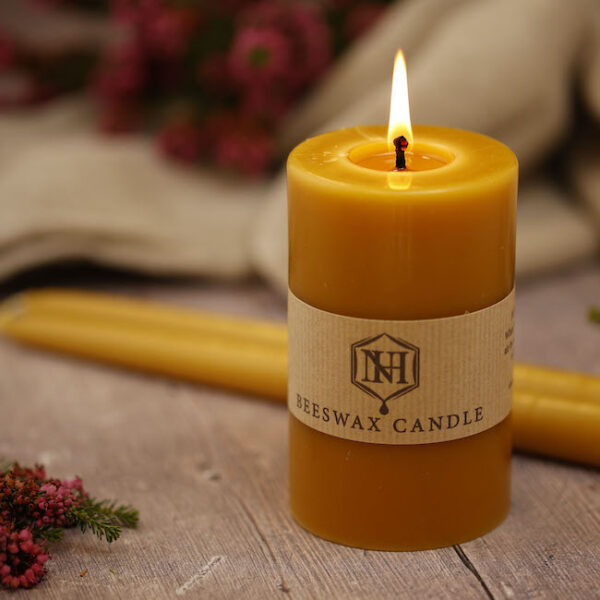 Beeswax Pillar Candle | 65 Hour Burn