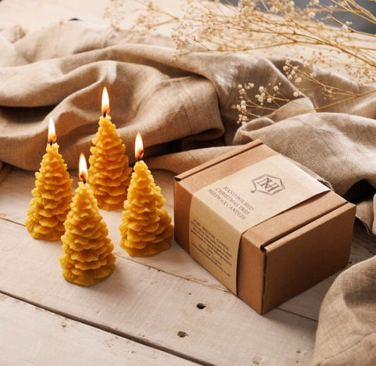 Christmas Candles | Christmas Tree Candles (Pack of 4)