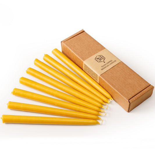 Beeswax Dipped Taper Candles | Table Candles (4 Pairs)